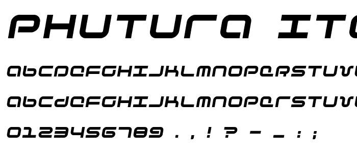 Phutura Italic font